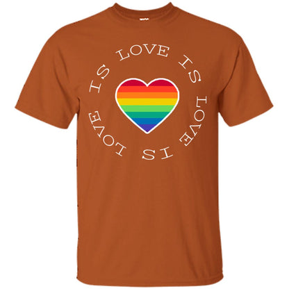 Love Is Love Rainbow Heart Lgbt Support Gift Shirt Texas Orange