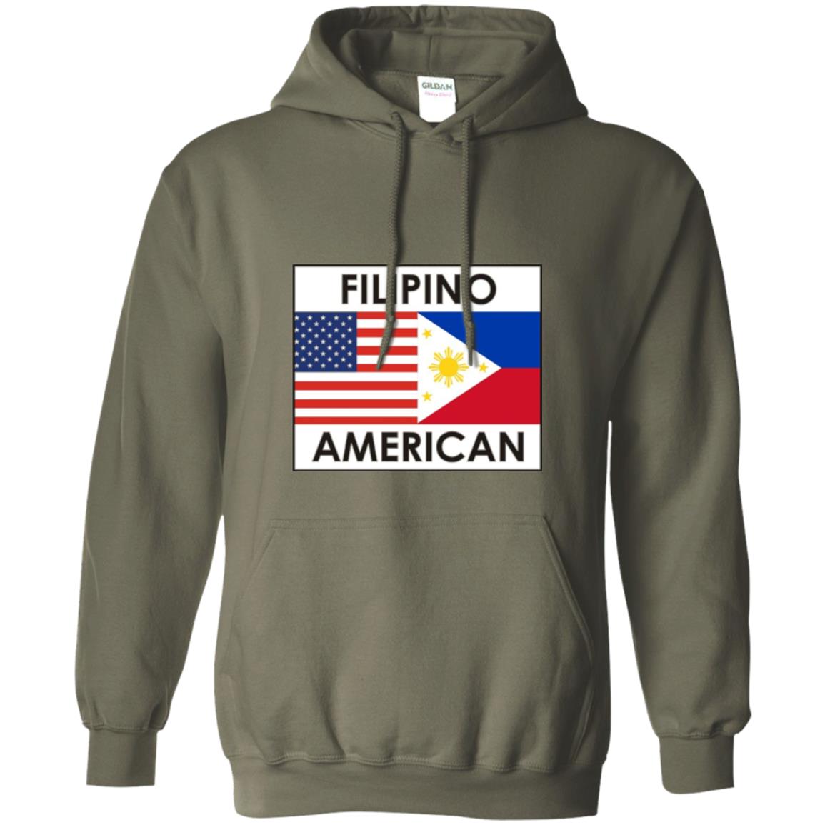Filipino American T-shirt Philippines Usa Flags Military Green