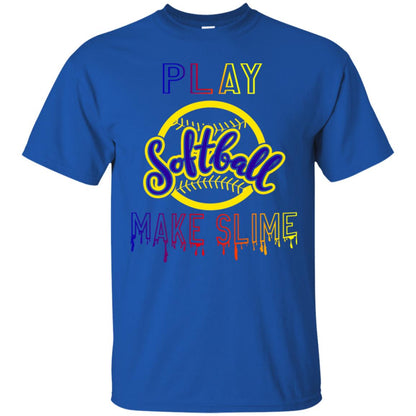 Play Softball Make Slime Gift Shirt Royal
