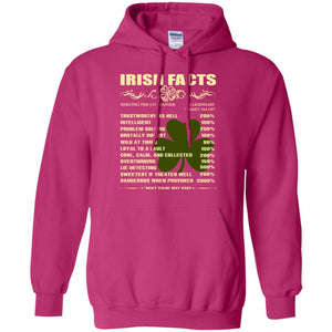 Irish Facts Intelligent Problem Solving ShirtG185 Gildan Pullover Hoodie 8 oz.