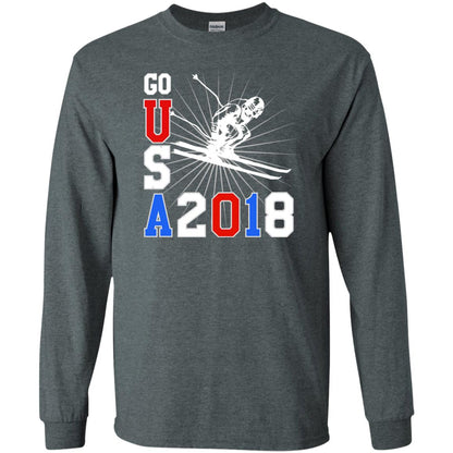 Alpine Skiing T-shirt Go Usa 2108 Cool Dark Heather