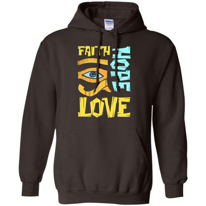 Faith Hope Love Christian T-shirt Dark Chocolate
