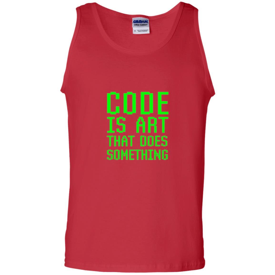 Coder T-shirt Code Is Art That Does Something Red