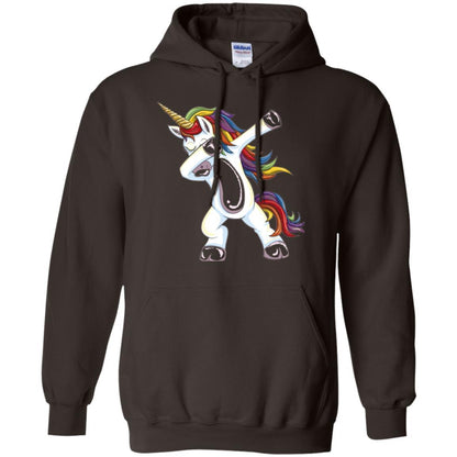 Funny Unicorn T-shirt Dabbing Unicorn T-shirt Dark Chocolate
