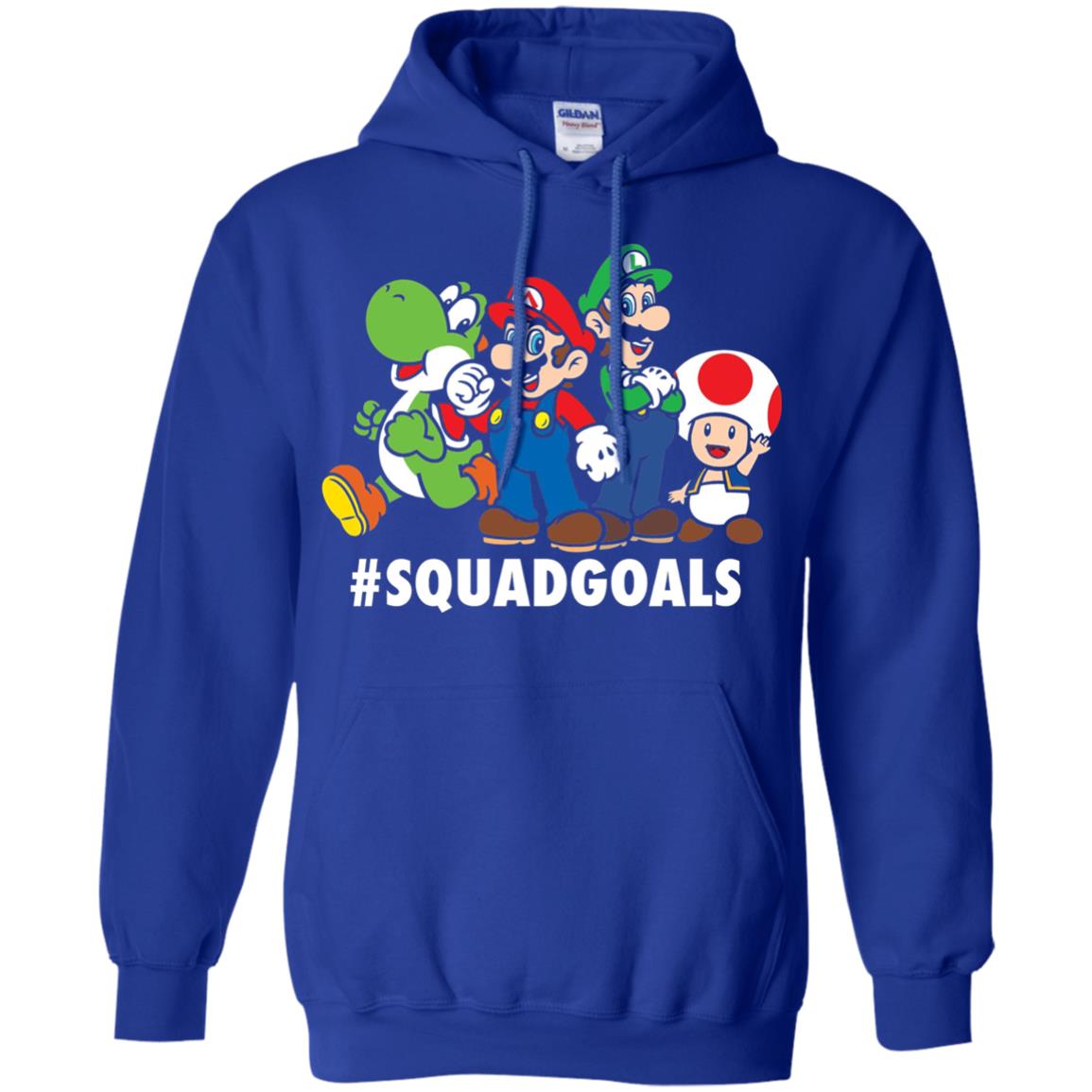 Nintendo Super Mario Luigi #squadgoals Gamer T-shirt Royal