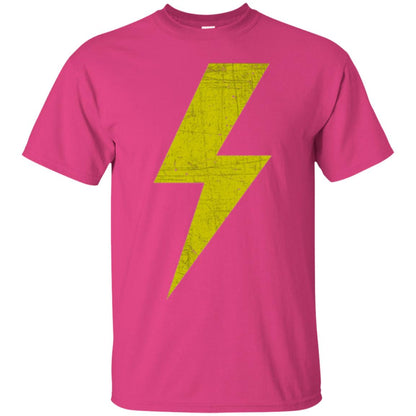 Retro Distressed Yellow Lighting Bolt T Shirt Heliconia