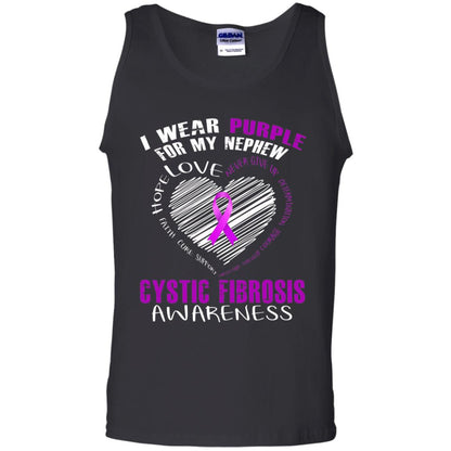 Cystic Fibrosis Awareness T-shirt I Wear Purple Black