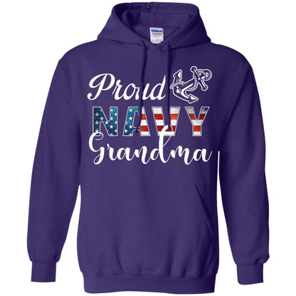 Proud Navy Grandma Military Mama Shirt Purple