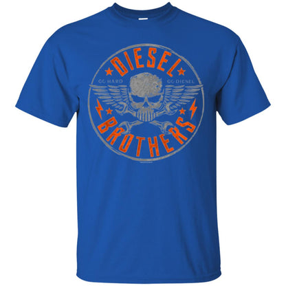 Skull Cross Wrench T-shirt Diesel Brothers Go Hard Go Diesel Royal