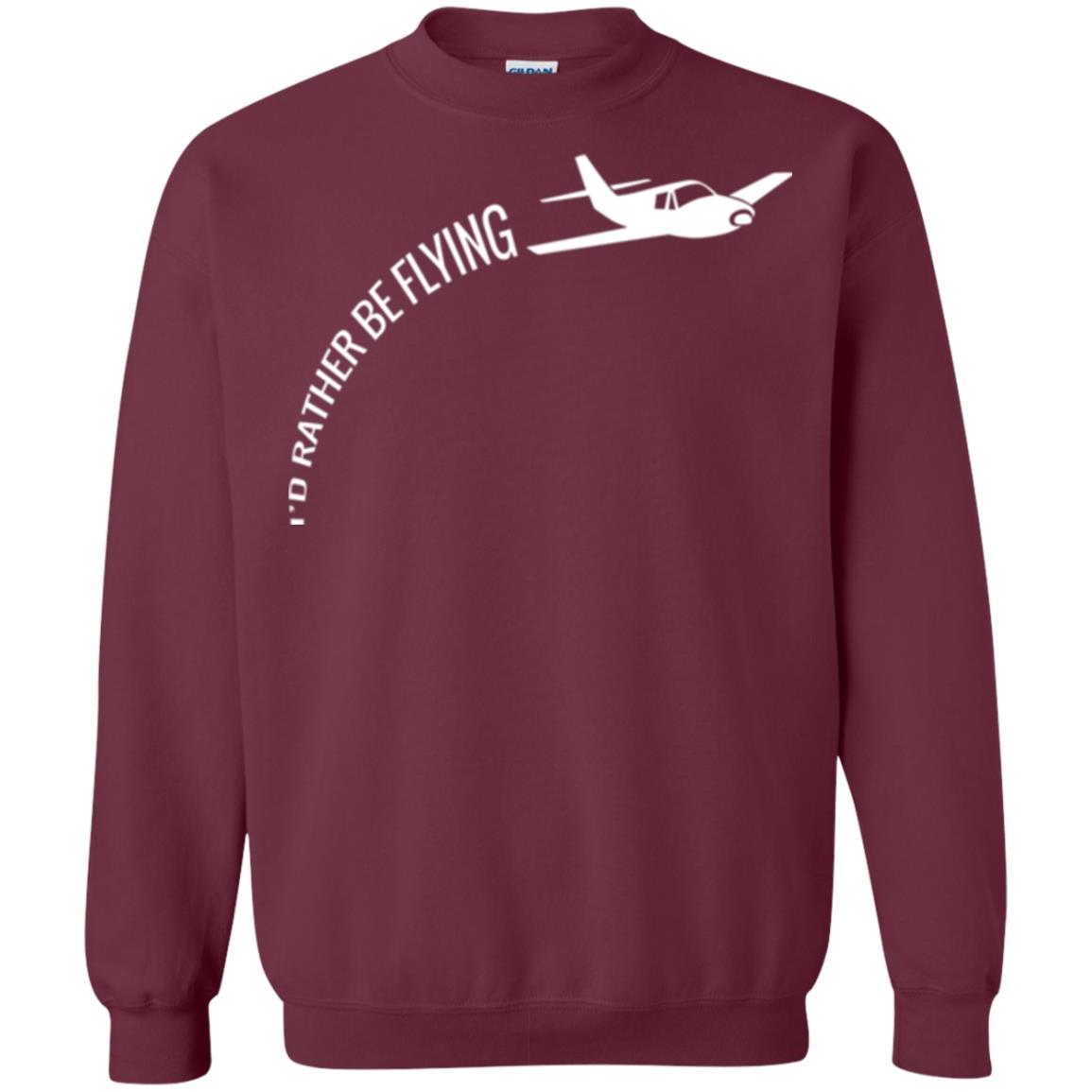 Airplane Pilot T-shirt I_d Rather Be Flying Maroon
