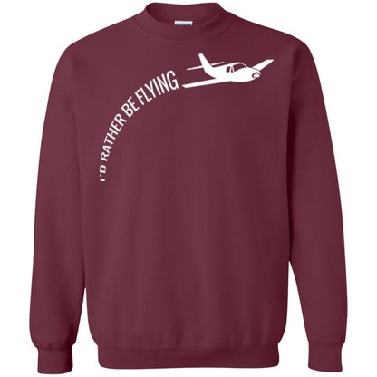 Airplane Pilot T-shirt I_d Rather Be Flying Maroon