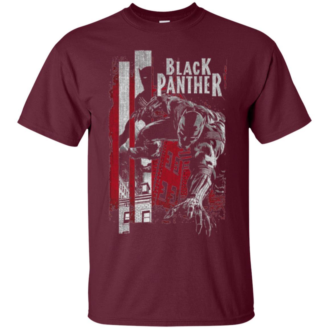 Film T-shirt Panther Lurk Graphic T-shirt Maroon