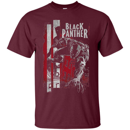 Film T-shirt Panther Lurk Graphic T-shirt Maroon
