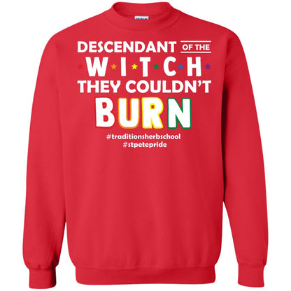 Descendant Of The Witch They Couldn_t Burn #traditionsherbschool #stpetepride Lgbt ShirtG180 Gildan Crewneck Pullover Sweatshirt 8 oz.