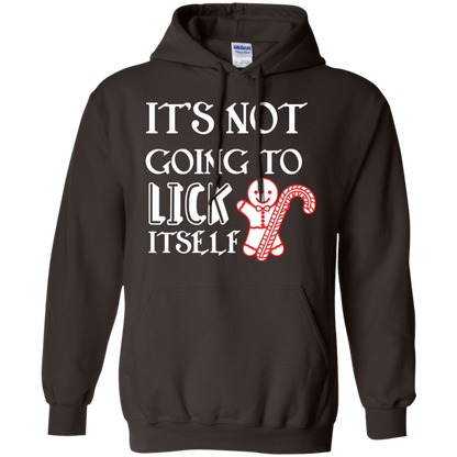 Christmas T-Shirt It's Not Going To Lick Itself Dark Chocolate