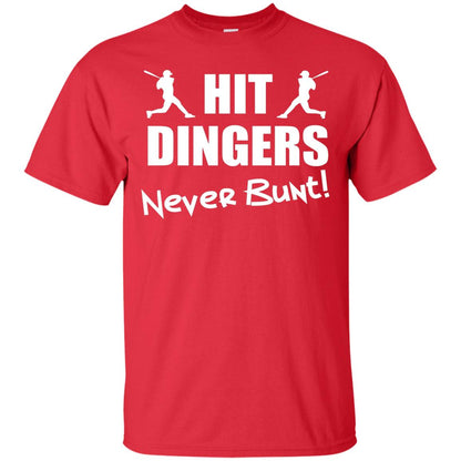 Hit Dingers Never Bunt Premium Shirt Red
