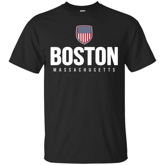 Boston Massachusetts T-shirt Black