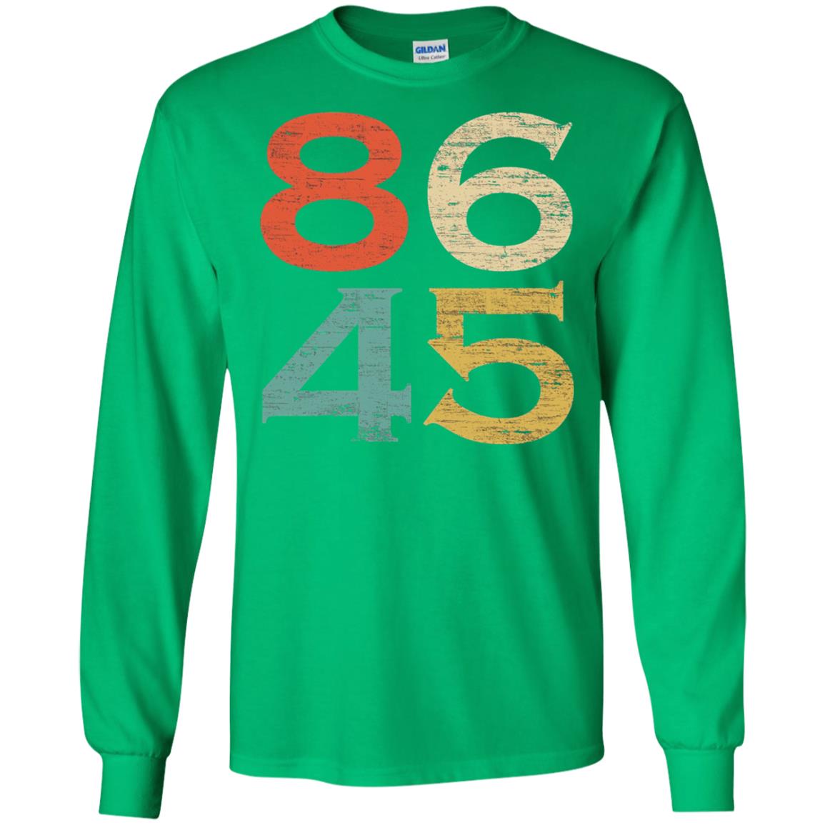 Classic Vintage Style 86 45 Anti Trump T-shirt Irish Green