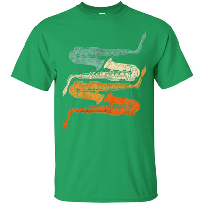 Saxophonist T-shirt Vintage Retro 70s Saxophone Irish Green