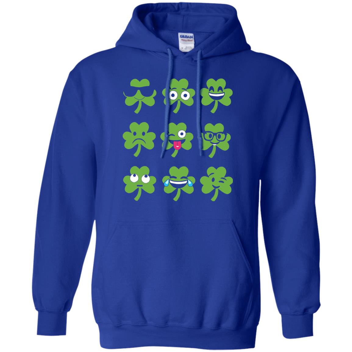 Emoji Shamrock St. Patrick_s Day T-shirt Royal
