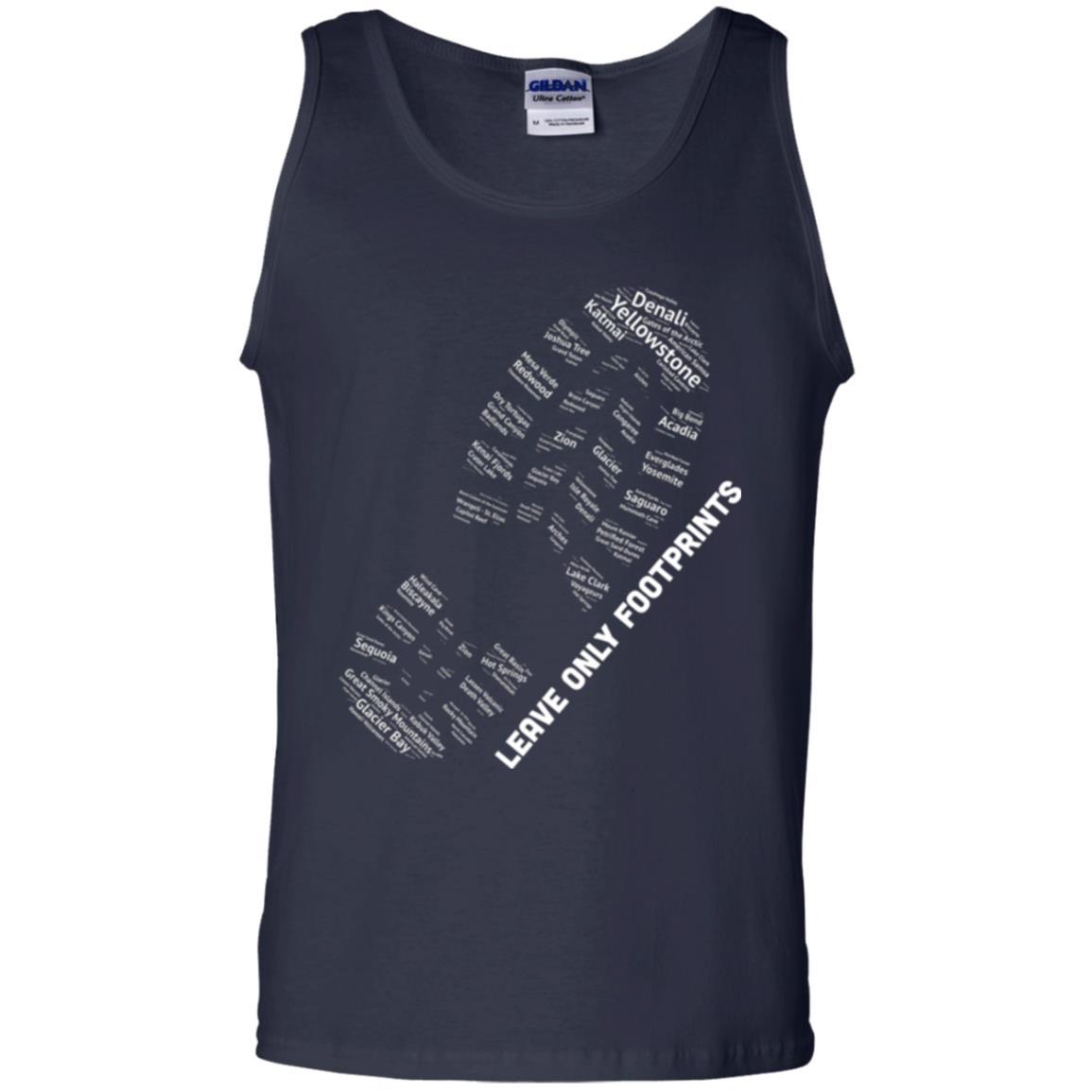 National Parks Boot Print Shirt Listing All T-shirt Navy