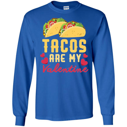 Funny Valentines Day Shirt Tacos Lovers Love Heart Gift Shirt Royal