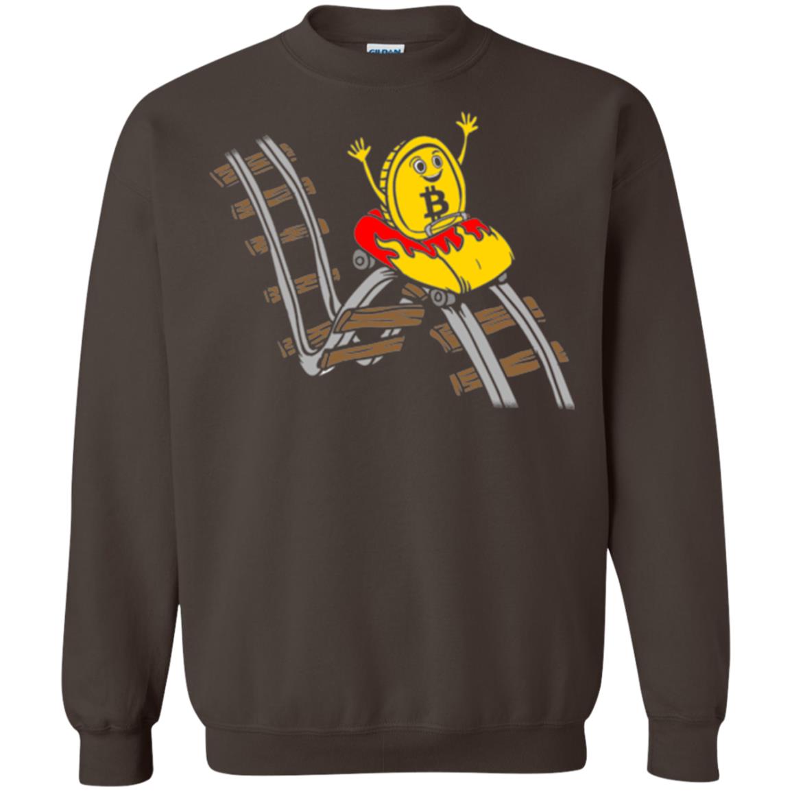 Bitcoin Rollercoaster T-shirt Dark Chocolate