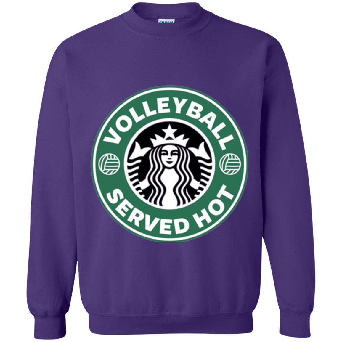Volleyball Lovers T-shirt Served Hot Purple