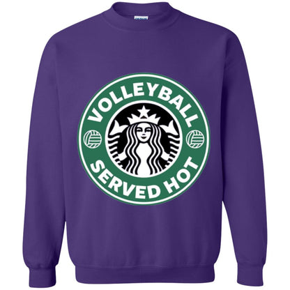 Volleyball Lovers T-shirt Served Hot Purple
