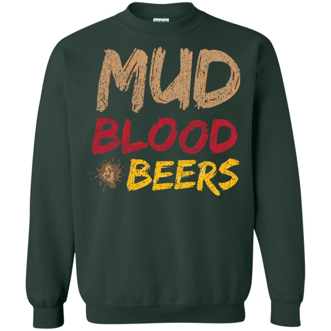 Mud Blood Beers Awesome Team T-shirt Forest Green