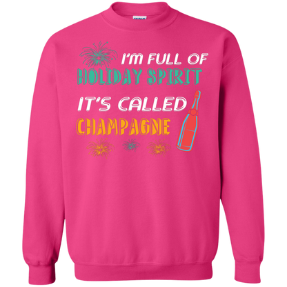 Champagne T-shirt I'm Full Of Holiday Spirit It's Called Champagne Heliconia