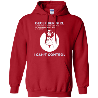 December Girl I Was Born With My Heart T-shirt Red