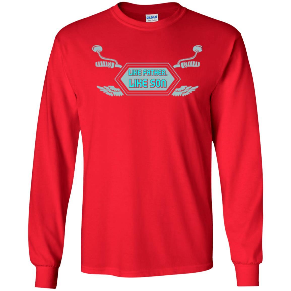 Motocross T-shirt Like Father Like Son Red