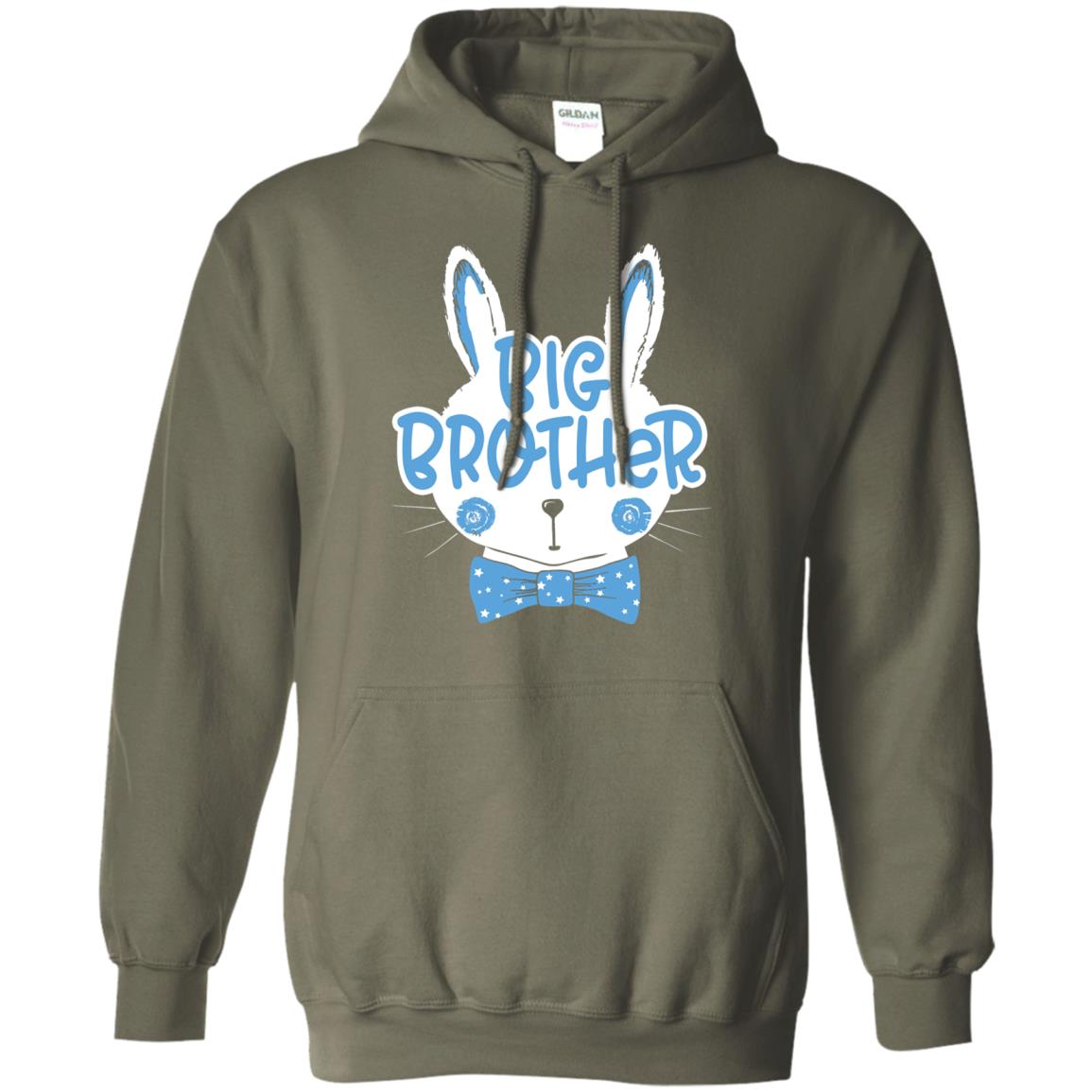 Easter Bunny Big Brother Blue Easter T-shirt Military Green