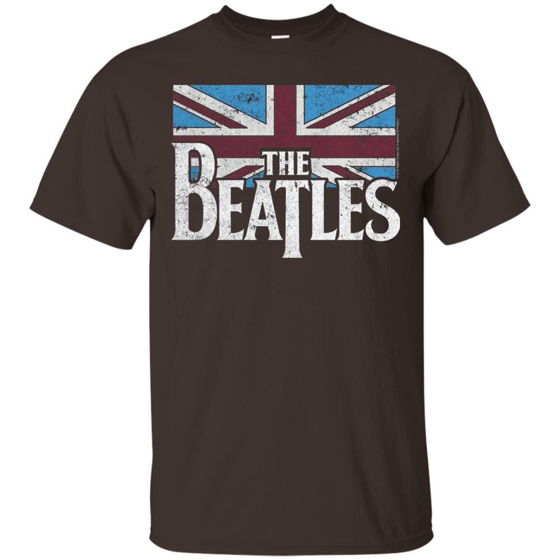 The Beatles British Flag Red Shirt Dark Chocolate