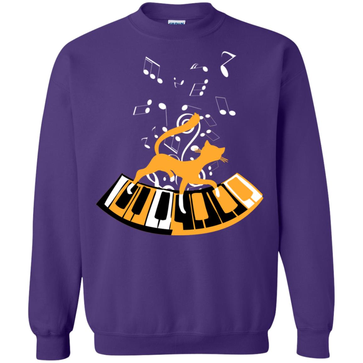 Cat Plays Piano Shirt For Mens Womens Purple