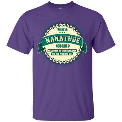 What Is Nanatude You Ask Mess With My Grandchildren Nana Shirt Purple