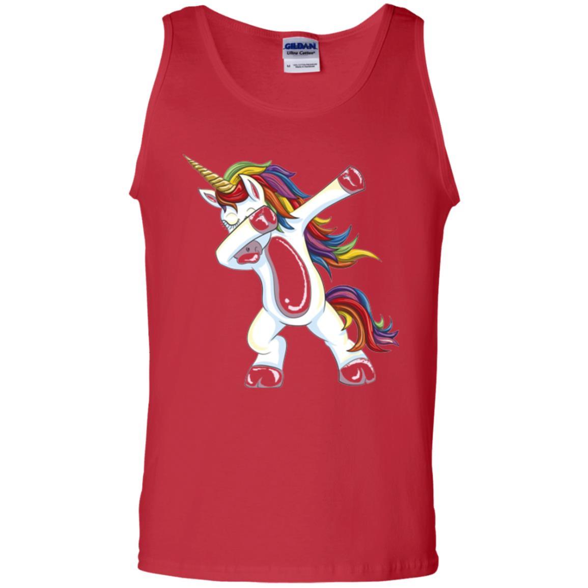 Funny Unicorn T-shirt Dabbing Unicorn T-shirt Red