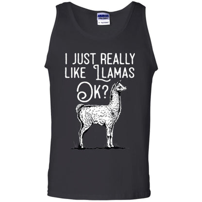 Alpaca T-shirt I Just Really Like Llamas Ok Black