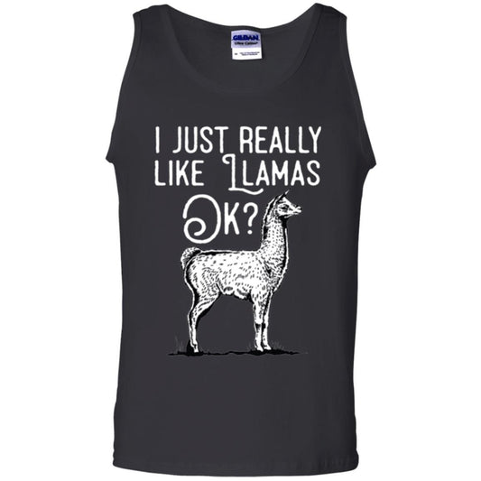 Alpaca T-shirt I Just Really Like Llamas Ok Black