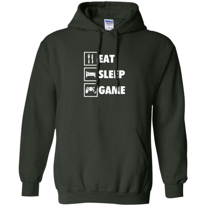 Gamer T-shirt Eat Sleep Game Forest Green