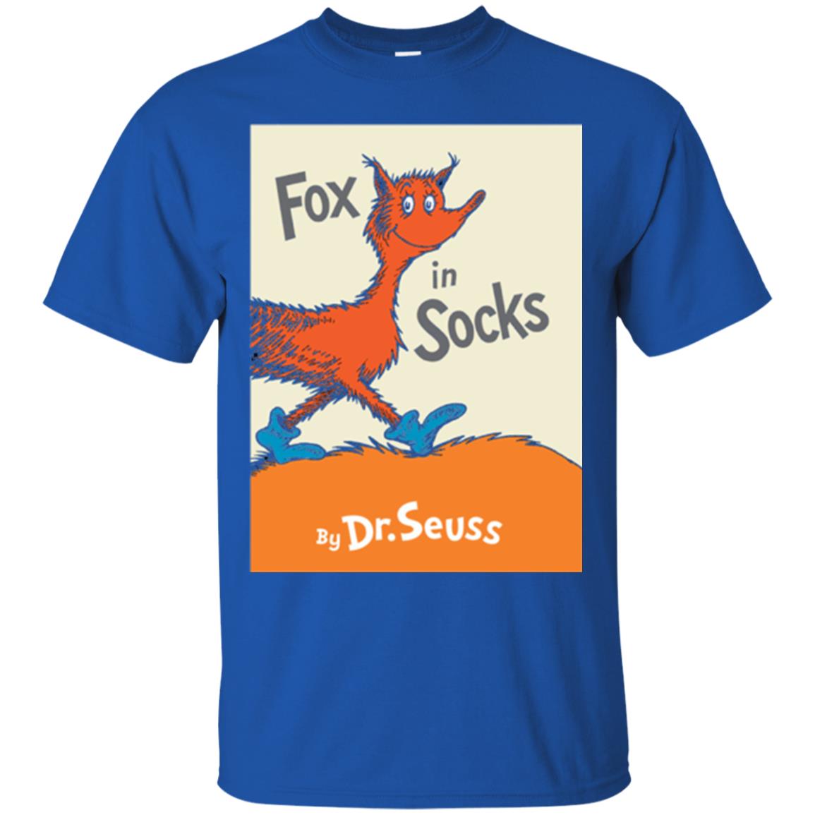 Dr. Seuss Fox In Socks Book Lover T-shirt Royal