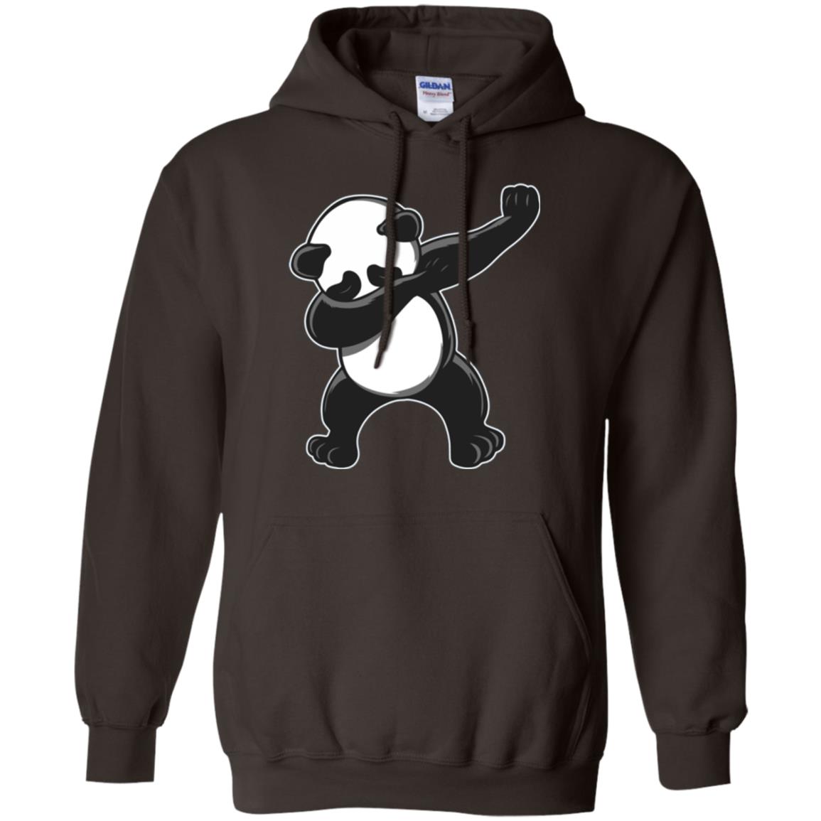 Funny Panda Dab T-shirt Cute Dabbing Panda Dark Chocolate