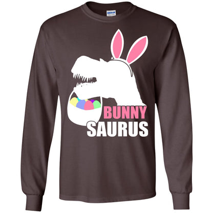 Bunnysaurus Easter Dinosaur Lover Shirt Dark Chocolate