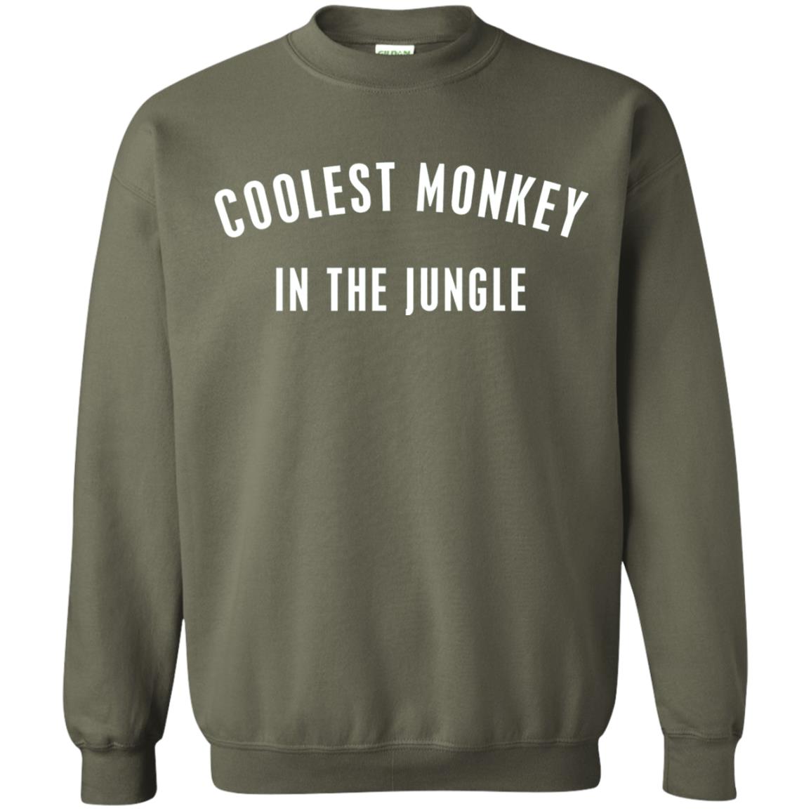 Monkey T-shirt Coolest Monkey In The Jungle Military Green