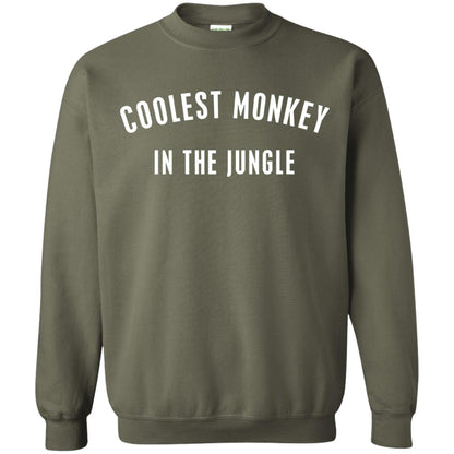 Monkey T-shirt Coolest Monkey In The Jungle Military Green