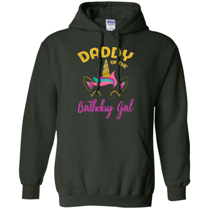 Daddy Mommy Of The Unicorn Birthday Girl T-shirt Forest Green