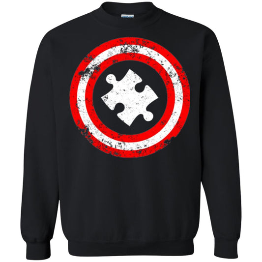 Autism Awareness T-shirt Captain Autism Superhero Black