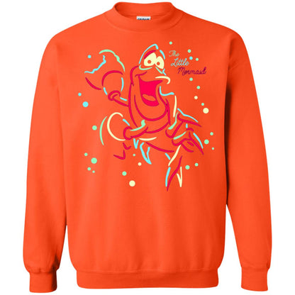 Disney Little Mermaid Neon Sebastian Graphic T-shirt Orange
