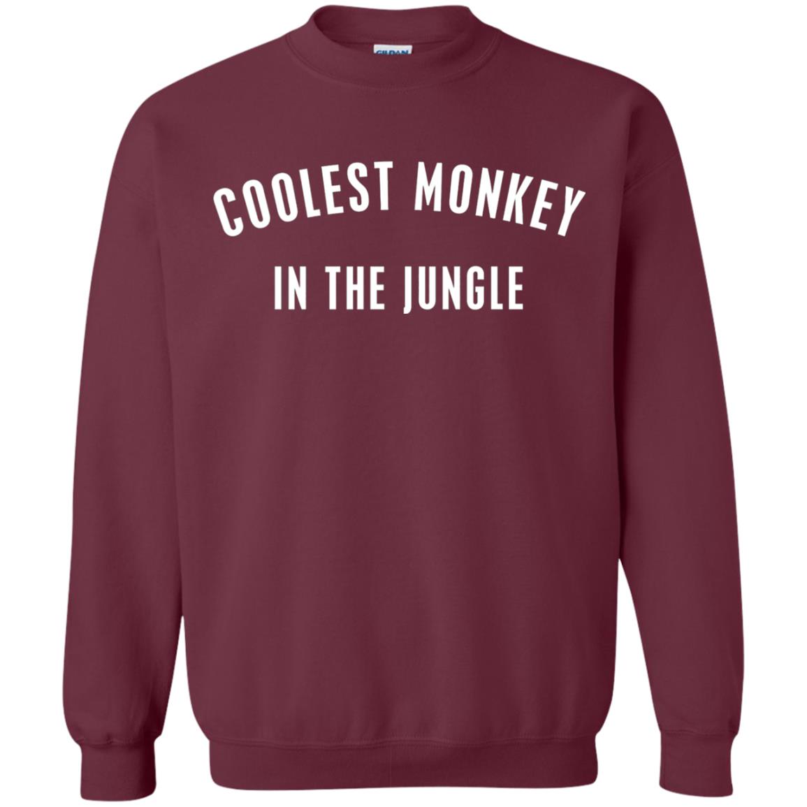 Monkey T-shirt Coolest Monkey In The Jungle Maroon